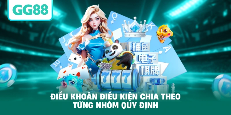 Điều khoản điều kiện chia theo từng nhóm quy định